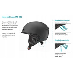 Outlet Kask narciarski UVEX ULTRA rozmiar 59 - 61 IAS + Pokrowiec Matowy
