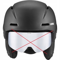 Outlet Uvex Viti Set kask narciarski dziecięcy FM 51-55 BEZ GOGLI Czarny