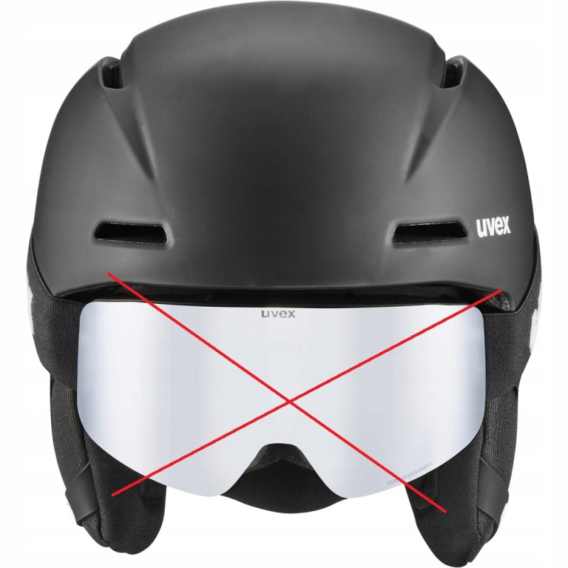 Outlet Uvex Viti Set kask narciarski dziecięcy FM 51-55 BEZ GOGLI Czarny