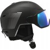 Outlet Kask Salomon PIONEER LT VISOR Unisex L 58-62 Czarny do narciarstwa