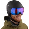 Outlet Kask Salomon PIONEER LT VISOR Unisex L 58-62 Czarny do narciarstwa