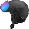 Outlet Kask Salomon PIONEER LT VISOR Unisex L 58-62 Czarny do narciarstwa