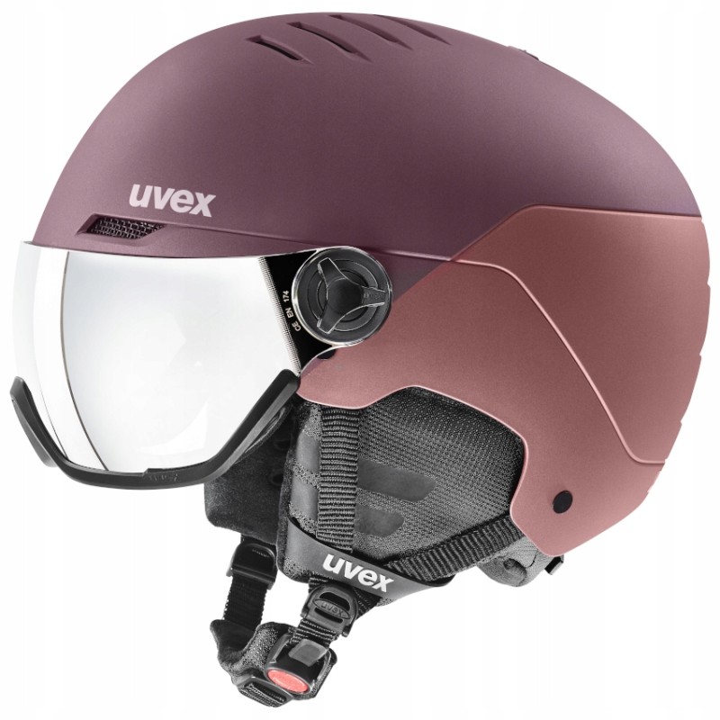 Kask narciarski Uvex Wanted Visor 7005 54-58 cm Unisex S/M Rózowy