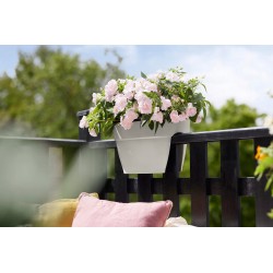 Outlet Doniczka podwójna Elho Vibia Campana Flower Bridge 39x26x22 cm biała