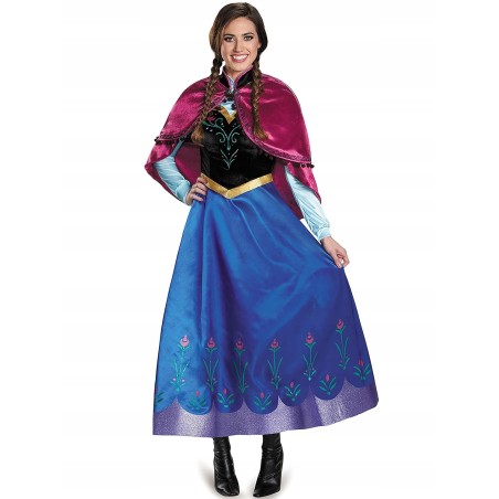 Anna Kraina Lodu Kostium z peleryną na Karnawał i Halloween M