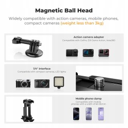 Outlet Uchwyt Magnetyczny 360 K&F do Kamery GoPro DJI Telefonów OPIS