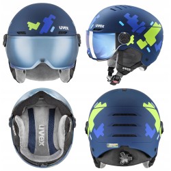 Kask narciarski Uvex dziecięcy Rocket Jr Visor 8005 54-58 cm M Niebieski