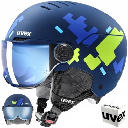 Kask narciarski Uvex dziecięcy Rocket Jr Visor 8005 54-58 cm M Niebieski