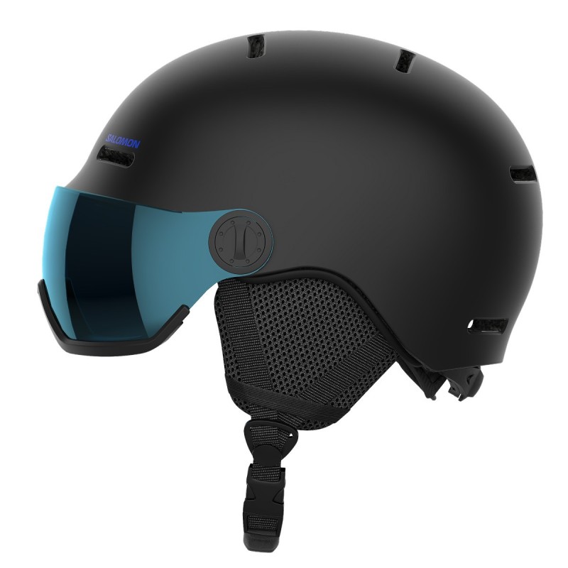 Kask narciarski SALOMON ORKA VISOR FLS BLUE r.53-56 cm S/M Czarny