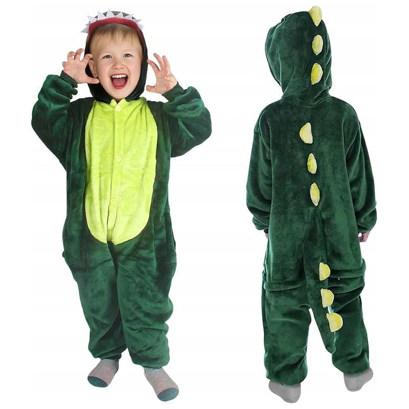 Outlet DINOZAUR STRÓJ PRZEBRANIE KOSTIUM PIDŻAMA KIGURUMI DZIECI SMOK