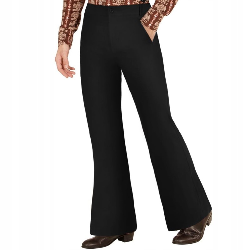 Outlet Męskie Spodnie Dzwony Vintage 60s/70s Slim Flare Roz.L Czarny