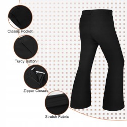 Outlet Męskie Spodnie Dzwony Vintage 60s/70s Slim Flare Roz.L Czarny