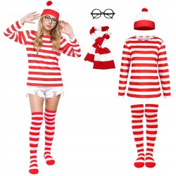 Damski Strój przebranie Gdzie jest Wally na karnawał i Halloween XL