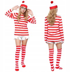 Damski Strój przebranie Gdzie jest Wally na karnawał i Halloween XL