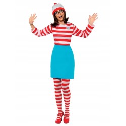 Damski Strój przebranie Gdzie jest Wally na karnawał i Halloween XL