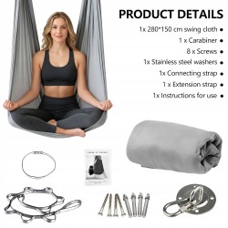 Outlet Aerial Zestaw hamaka do jogi 150x280 cm do 200 kg z akcesoriami