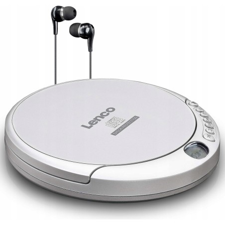 Outlet Lenco Discman CD-201S Odtwarzacz CD MP3 z Antishock + słuchawki