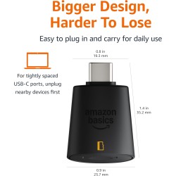 Outlet G0650 Amazon Basics Micro SD Card Reader USB-C 3.0 200 MB/S Czarny