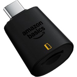 Outlet G0650 Amazon Basics Micro SD Card Reader USB-C 3.0 200 MB/S Czarny
