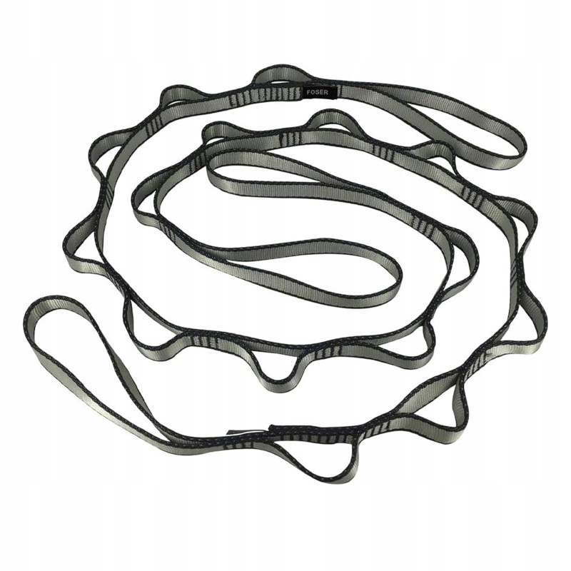 Outlet Taśma Przedłużająca do Hamaka Jogi FOSER Daisy Chain 2szt. Szary