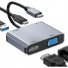 Outlet Adapter ABLEWE USB C 3.0 do HDMI VGA adapter 4K 30 Hz 4 w 1 20 W