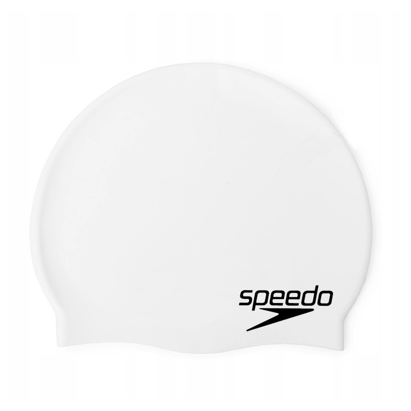 Outlet CZEPEK SPEEDO FLAT CAP SILIKONOWY NA BASEN MIĘKKI KOMFORTOWY BIAŁY