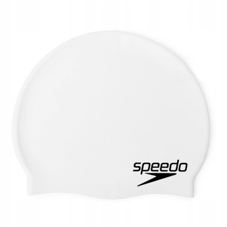 Outlet CZEPEK SPEEDO FLAT CAP SILIKONOWY NA BASEN MIĘKKI KOMFORTOWY BIAŁY