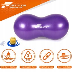 Outlet Piłka Rehabilitacyjna Fasolka 45x90cm do Jogi i Fitness z Pompką