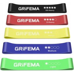 Outlet GRIFEMA Zestaw 5 gum oporowych z 5 poziomami oporu różnokolorowe