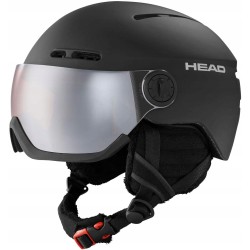 Kask narciarski z przyłbicą szybą HEAD Knight Black XS/S 52-54 cm czarny