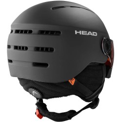 Kask narciarski z przyłbicą szybą HEAD Knight Black XS/S 52-54 cm czarny