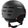 Kask narciarski z przyłbicą szybą HEAD Knight Black XS/S 52-54 cm czarny