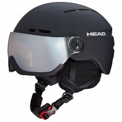 Kask narciarski z przyłbicą szybą HEAD Knight Black XS/S 52-54 cm czarny