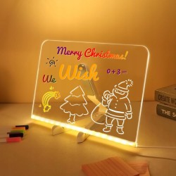 Outlet Tablica do rysowania LED akrylowa 30x20cm zestaw kreatywna