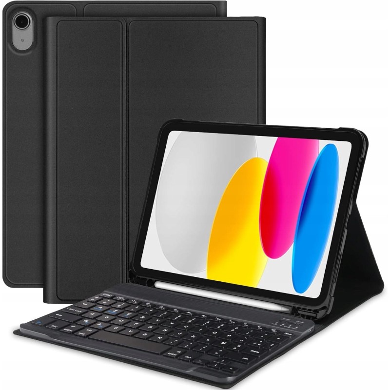 SENGBIRCH Klawiatura Francuska AZERTY do iPad 10 gen plus Pokrowiec Trifold