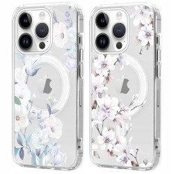 Outlet Xylota Etui MagSafe do iPhone 14 Pro 6,1" TPU Silikonowe 2szt Kwiat
