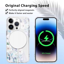 Outlet Xylota Etui MagSafe do iPhone 14 Pro 6,1" TPU Silikonowe 2szt Kwiat