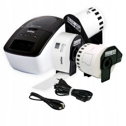 Outlet Drukarka etykiet samoprzylepnych Brother QL-700 QL700RF1 + 2 taśmy