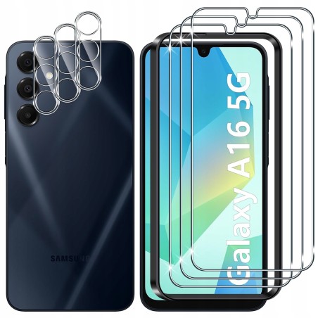Outlet Lutree szkło hartowane 3 szt. na ekran i aparat Samsung Galaxy A16