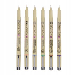 Pisaki Kolorowe Sakura Pigma Micron Basic 05/0.45mm Set 6 szt.