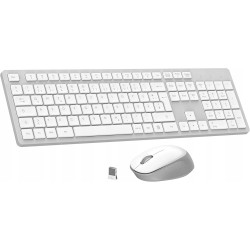 Outlet LEADSAIL K786 ZESTAW KLAWIATURA I MYSZ BEZPRZEWODOWA QWERTZ DE BIAŁY
