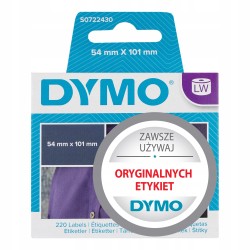 Outlet Orginalne Etykiety Dymo S0722430 54x101mm 220 sztuk na rolke biały