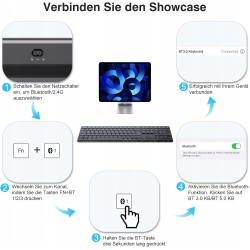 Outlet TECURS Bezprzewodowa klawiatura Bluetooth układ klawiatury QWERTZ