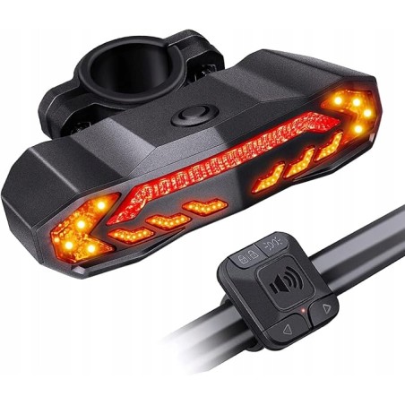 USZKODZONY Lampka rowerowa KYYKA tylna z alarmem 5w1 110dB USB C