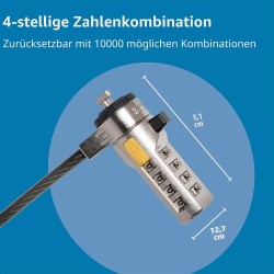 Outlet Blokada do laptopów Kensington Standard 1,8m linka z szyfrem czarny