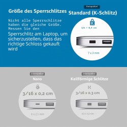Outlet Blokada do laptopów Kensington Standard 1,8m linka z szyfrem czarny