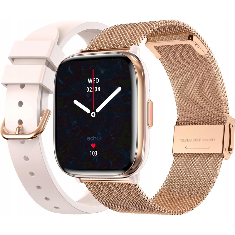 Outlet Smartwatch ECHO Rainbow Nano AMOLED dla kobiet, 1,83 cala Rózowy