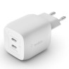 Outlet Belkin 45W PD PPS Dual USB-C GaN Charger White