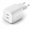 Outlet Belkin 45W PD PPS Dual USB-C GaN Charger White