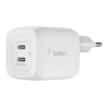 Outlet Belkin 45W PD PPS Dual USB-C GaN Charger White